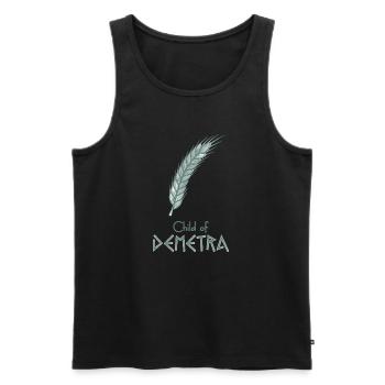 Child of Demetra – Percy Jackson inspired design - Men's Premium Organic Tank Top - black - Front - AI Model Male 178 light (178cm)