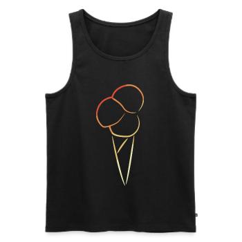 Vintage Eiscreme Skizze - Männer Premium Bio Tank Top - Schwarz - Vorne - AI Model Male 178 light (178cm)