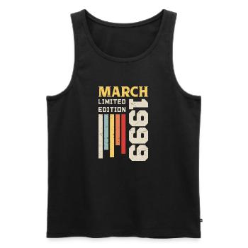 March 1999 - Birthday gift March 1999 March - Men's Premium Organic Tank Top - black - Front - Michal (187cm)