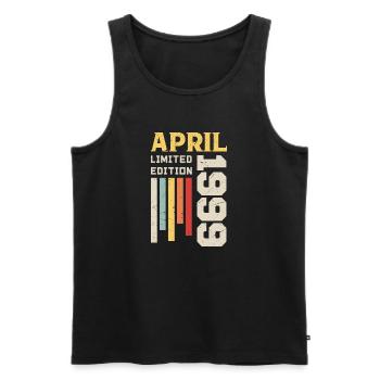April 1999 - Birthday gift April 1999 April - Men's Premium Organic Tank Top - black - Front - Michal (187cm)