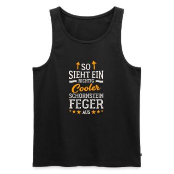 So sieht ein richtig cooler Schornsteinfeger aus - Männer Premium Bio Tank Top - Schwarz - Vorne - Michal (187cm)