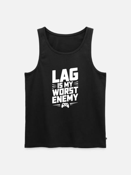 Lag is My Worst Enemy - Men's Premium Organic Tank Top - black