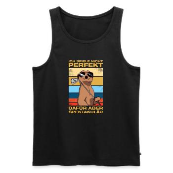 I don't play perfectly Golfer Golf Golfing - Men's Premium Organic Tank Top - black - Front - Michal (187cm)