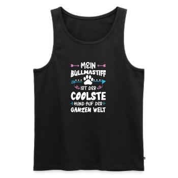 bullmastiff hund spruch - Männer Premium Bio Tank Top - Schwarz - Vorne - AI Model Male 178 light (178cm)