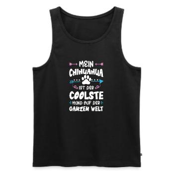 chihuahua hund spruch - Männer Premium Bio Tank Top - Schwarz - Vorne - AI Model Male 178 light (178cm)