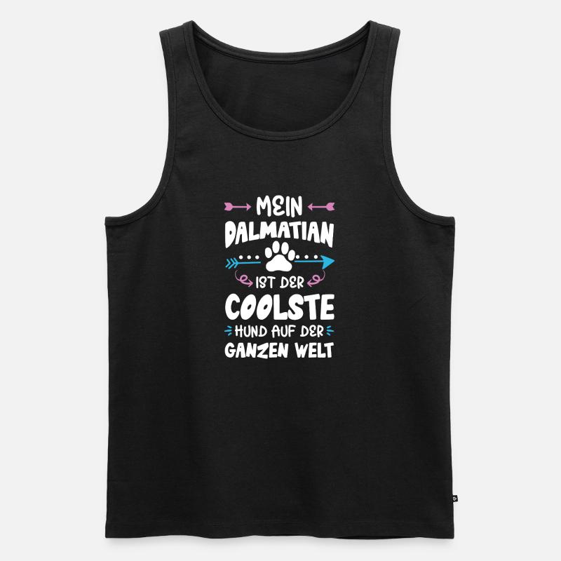 dalmatiner hund spruch - Männer Premium Bio Tank Top - Schwarz