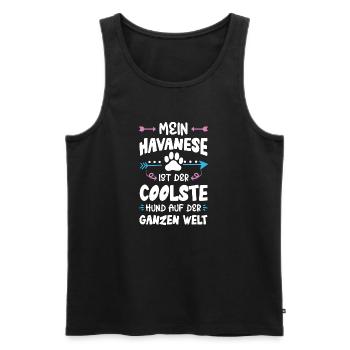 havanese hund spruch - Männer Premium Bio Tank Top - Schwarz - Vorne - AI Model Male 178 light (178cm)