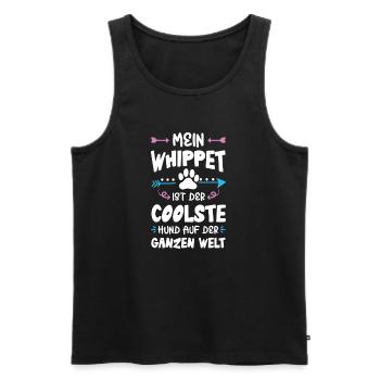 whippet hund spruch - Männer Premium Bio Tank Top - Schwarz - Vorne - AI Model Male 178 light (178cm)