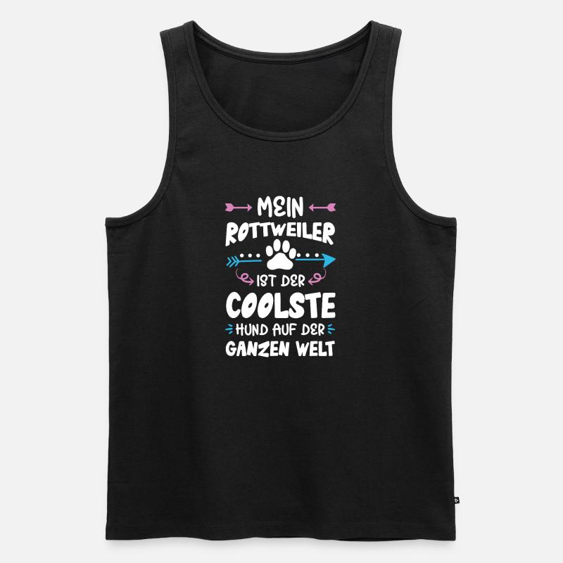 rottweiler hund spruch - Männer Premium Bio Tank Top - Schwarz