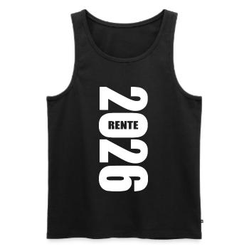 Rente 2026 - Ruhestand - Pension - Männer Premium Bio Tank Top - Schwarz - Vorne - AI Model Male 178 light (178cm)