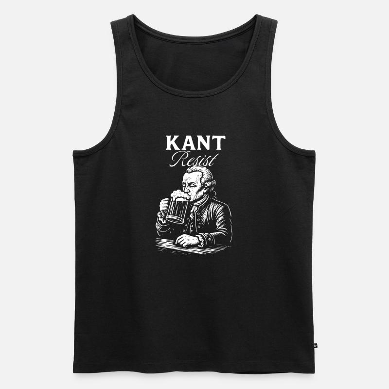 Kant Resist Bier Ikone - Männer Premium Bio Tank Top - Schwarz