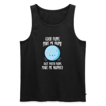 Math Math Teacher Saying Math Teacher Funny - Men's Premium Organic Tank Top - black - Front - AI Model Male 178 light (178cm)