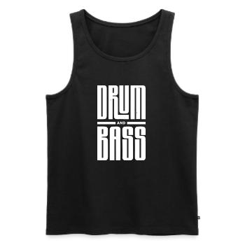 Drum and Bass Fette Typografie - Männer Premium Bio Tank Top - Schwarz - Vorne - AI Model Male 178 light (178cm)