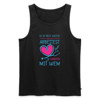 Nurse Gifts Nursing Funny Nurse - Men's Premium Organic Tank Top - black - Front - AI Model Male 178 light (178cm)