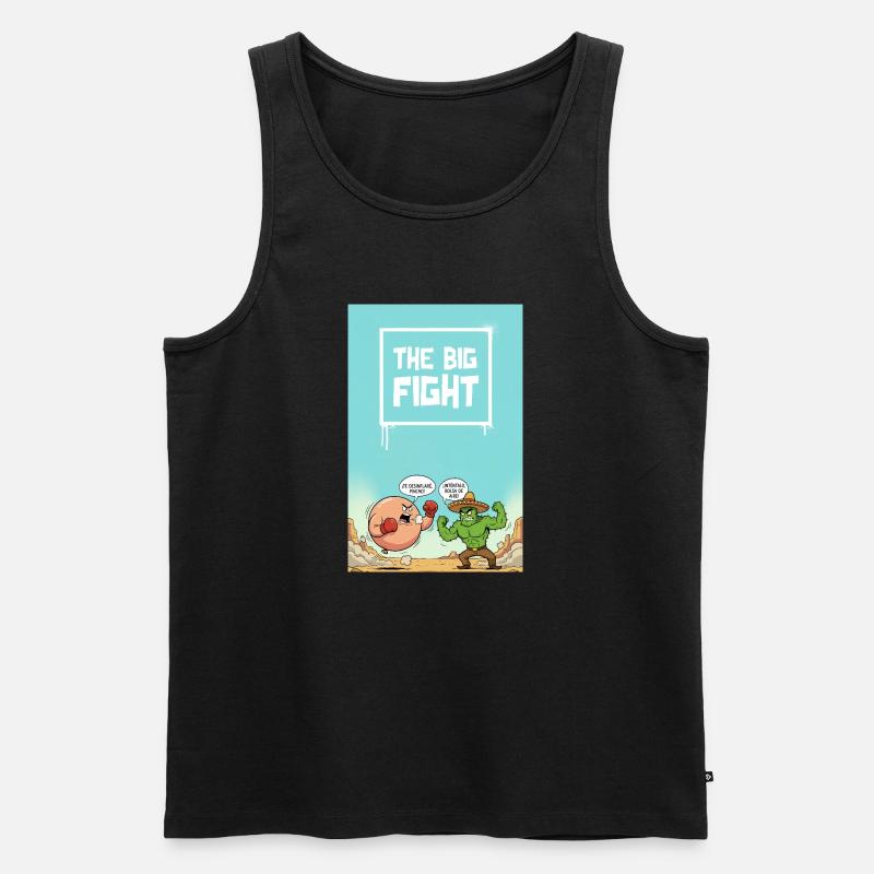 Der große Kampf - Männer Premium Bio Tank Top - Schwarz