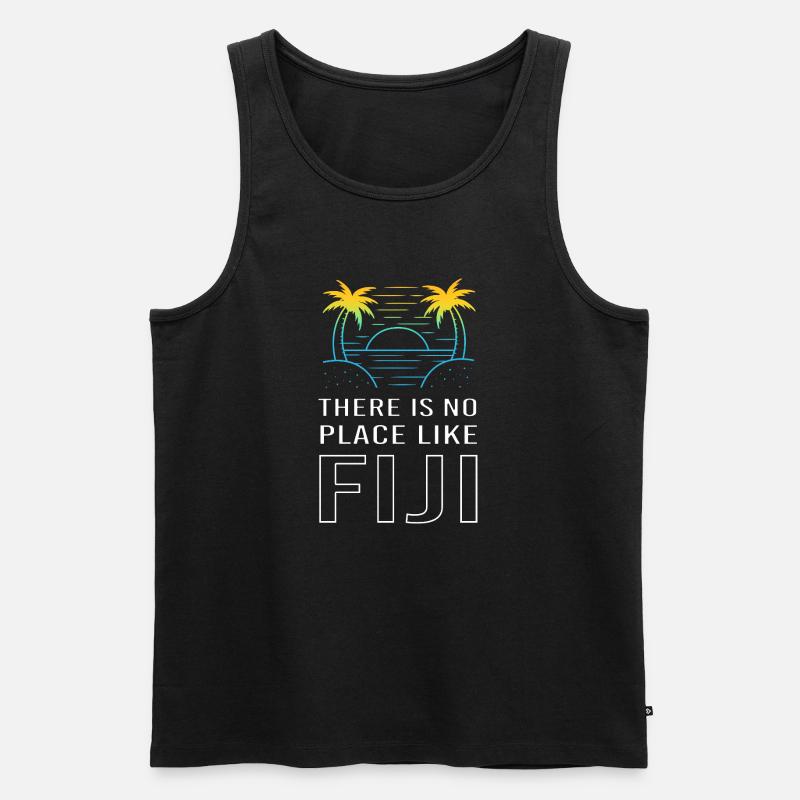 Fiji - Männer Premium Bio Tank Top - Schwarz