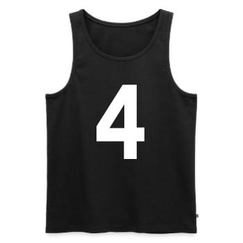 4 - Débardeur bio Premium Homme - noir - Devant - AI Model Male 178 light (178cm)