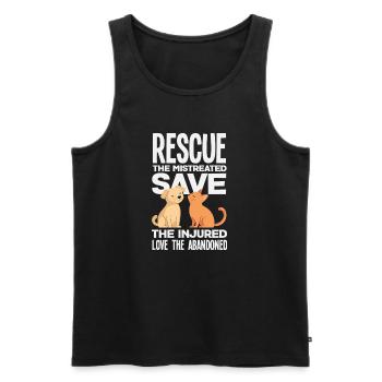 Care Adopt Animal Rescue Rescue blessés - Débardeur bio Premium Homme - noir - Devant - Michal (187cm)