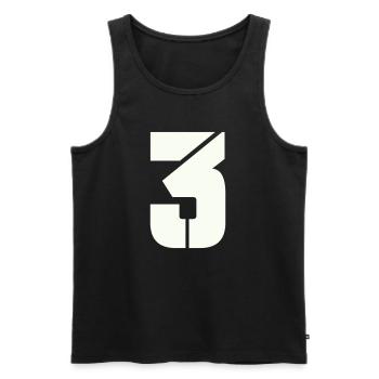 3 - Männer Premium Bio Tank Top - Schwarz - Vorne - Michal (187cm)