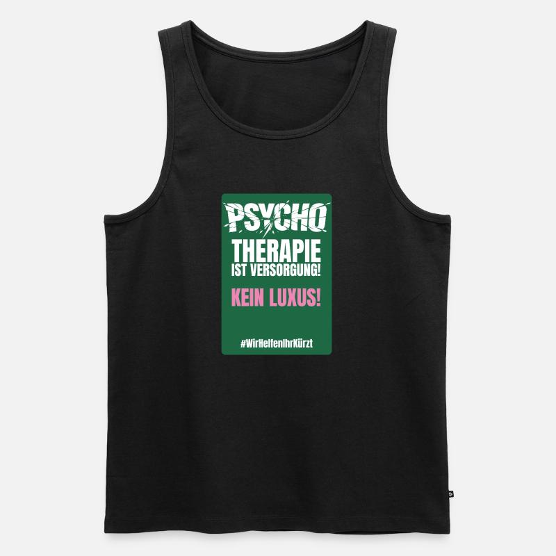 PSYCHO_06 - Männer Premium Bio Tank Top - Schwarz