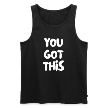 you got this - Men's Premium Organic Tank Top - black - Front - AI Model Male 178 light (178cm)