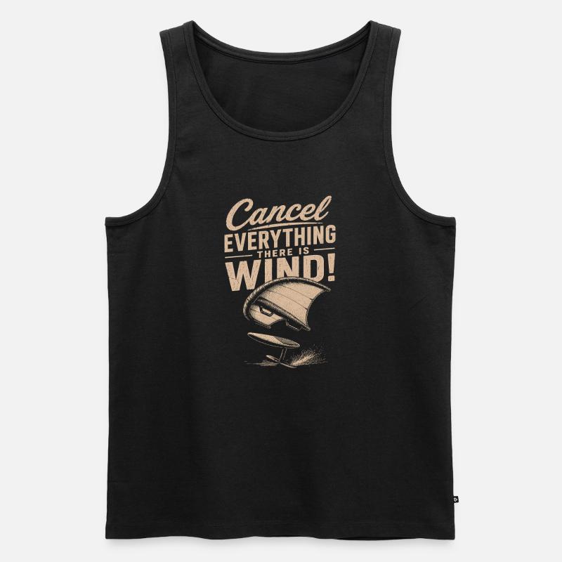 Windsturm Windsurf-Statement - Männer Premium Bio Tank Top - Schwarz