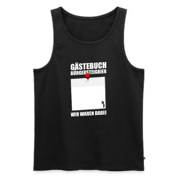 Gästebuch Bürgersteigbier Ortskontrollfahrt OKF - Männer Premium Bio Tank Top - Schwarz - Vorne - AI Model Male 178 light (178cm)