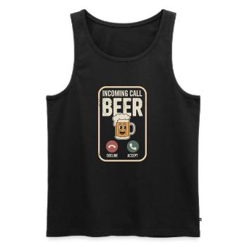 Bier Appel entrant Bière JGA Herren Männerabend - Débardeur bio Premium Homme - noir - Devant - AI Model Male 178 light (178cm)
