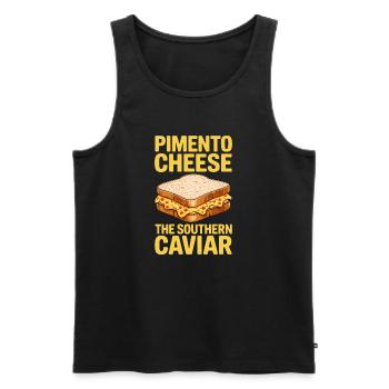 Pimento Cheese Sandwiches Gift - Men's Premium Organic Tank Top - black - Front - AI Model Male 178 light (178cm)