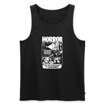 Horror Cursed Movie Taste - Men's Premium Organic Tank Top - black - Front - AI Model Male 178 light (178cm)