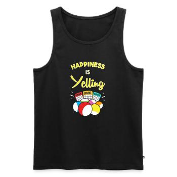 Bingo - Men's Premium Organic Tank Top - black - Front - Michal (187cm)