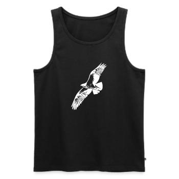Eagle in gliding for bird lovers and falconers - Men's Premium Organic Tank Top - black - Front - Michal (187cm)
