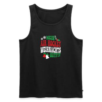 Weihnachten Air Hockey Air Hockeyspieler XMAS - Männer Premium Bio Tank Top - Schwarz - Vorne - Michal (187cm)
