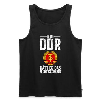 Ostdeutschland Ossi Deutschland DDR - Männer Premium Bio Tank Top - Schwarz - Vorne - Michal (187cm)