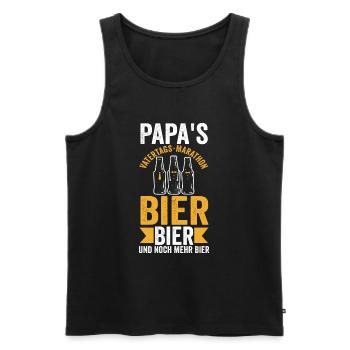 Papa Bière Père Fête des Pères - Débardeur bio Premium Homme - noir - Devant - Michal (187cm)