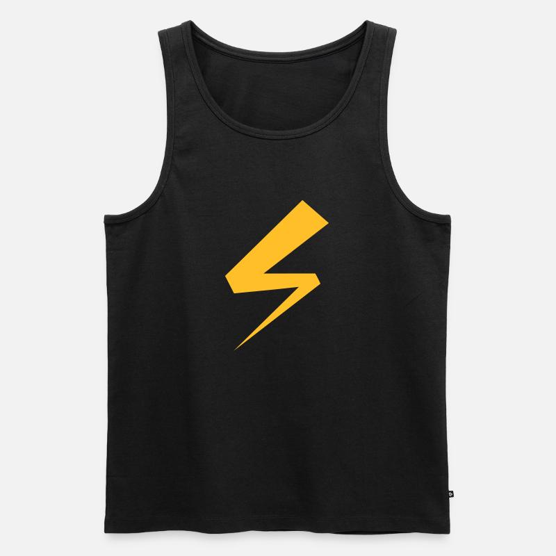 blitz - Männer Premium Bio Tank Top - Schwarz