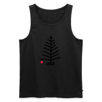 tannenbaum_2c - Männer Premium Bio Tank Top - Schwarz - Vorne - Michal (187cm)