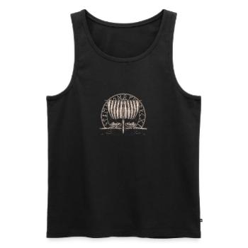 Wikinger Schiff - Männer Premium Bio Tank Top - Schwarz - Vorne - Michal (187cm)