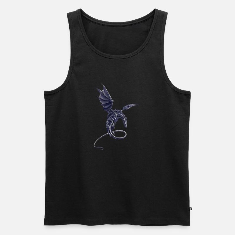 Chromdrache - Männer Premium Bio Tank Top - Schwarz