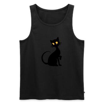 Chat - Männer Premium Bio Tank Top - Schwarz - Vorne - AI Model Male 178 light (178cm)
