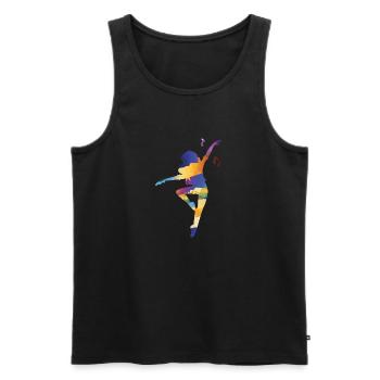 Tanz Feuer Exklusiv Design Geschenkidee Grafik - Männer Premium Bio Tank Top - Schwarz - Vorne - AI Model Male 178 light (178cm)