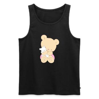 Bear hugging toy Teddy bear - Débardeur bio Premium Homme - noir - Devant - AI Model Male 178 light (178cm)