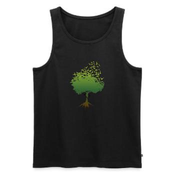 Der Baum der Freundschaft - Männer Premium Bio Tank Top - Schwarz - Vorne - AI Model Male 178 light (178cm)