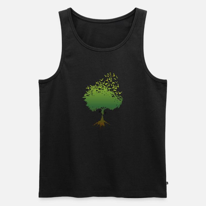 Der Baum der Freundschaft - Männer Premium Bio Tank Top - Schwarz
