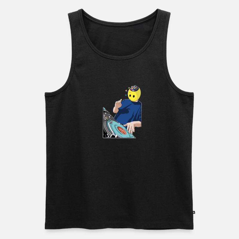 Smarties Dj - Männer Premium Bio Tank Top - Schwarz