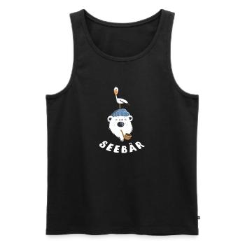 Süßer Seebär - Männer Premium Bio Tank Top - Schwarz - Vorne - Michal (187cm)