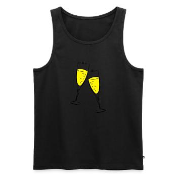 sekt design glas - Männer Premium Bio Tank Top - Schwarz - Vorne - Michal (187cm)