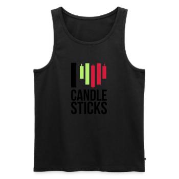 trading - Men's Premium Organic Tank Top - black - Front - AI Model Male 178 light (178cm)