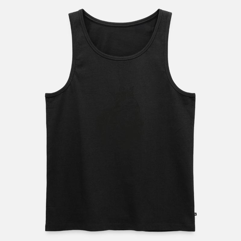Queen Kopf (Partnermotiv) - Männer Premium Bio Tank Top - Schwarz