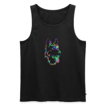 Chien de berger de couleur propriétaires de chiens Amour des chiens - Débardeur bio Premium Homme - noir - Devant - Michal (187cm)